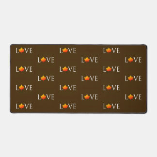 Alfrombrillas De Escritorio Otoño Patrón de Amor Otoño Rústico Naranja Leaf Br
