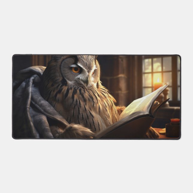 Alfrombrillas De Escritorio Oveja sentada leyendo un libro (Anverso)