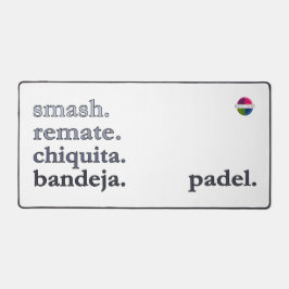 Alfrombrillas De Escritorio Padel Desk Mat - Word Vibe Black Grey