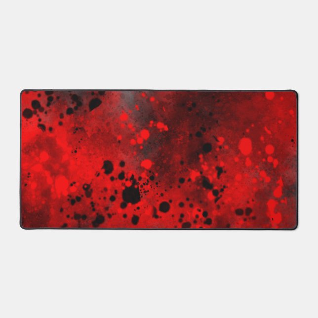Alfrombrillas De Escritorio Paint Splatt Efecto Rojo y Negro (Anverso)