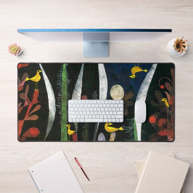 Alfrombrillas De Escritorio Paisaje con aves amarillas | Paul Klee | (Oficina 1)