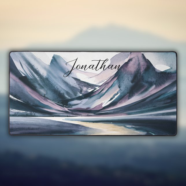 Alfrombrillas De Escritorio Paisaje de las montañas de acuarela escénica (Subido por el creador)