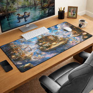 Alfrombrillas De Escritorio Paisaje de sueños de biblioteca flotante mágica