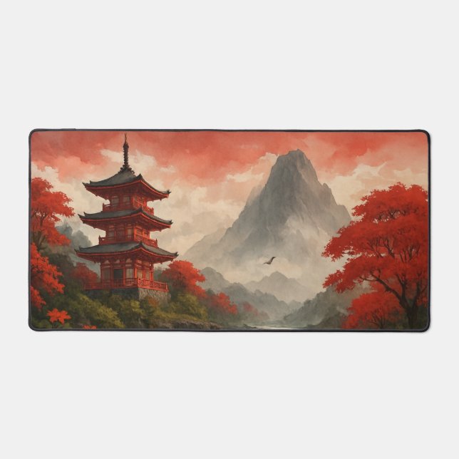 Alfrombrillas De Escritorio Paisaje Pagoda Japonés (Anverso)