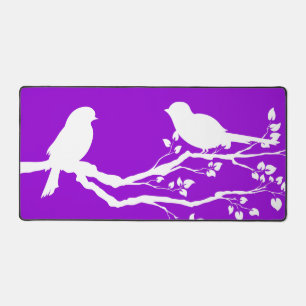 Alfrombrillas De Escritorio Pájaros De Campo Violeta Oscura En Descanso