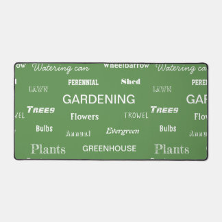 Alfrombrillas De Escritorio Palabras de jardinería patrón verde jardín moderno
