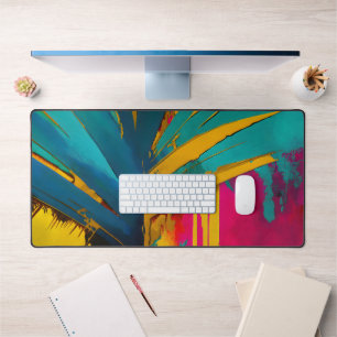 Alfrombrillas De Escritorio Palma Dorada – Energía Tropical Abstracta