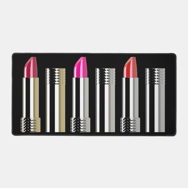 Alfrombrillas De Escritorio Palo de labios belleza cosmética cromo rosa rojo (Anverso)