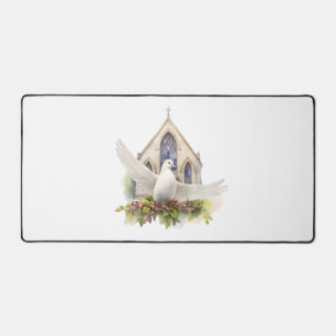Alfrombrillas De Escritorio Paloma Blanca Con Iglesia