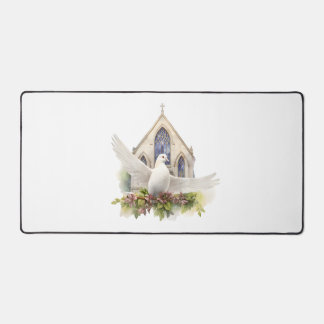 Alfrombrillas De Escritorio Paloma Blanca Con Iglesia