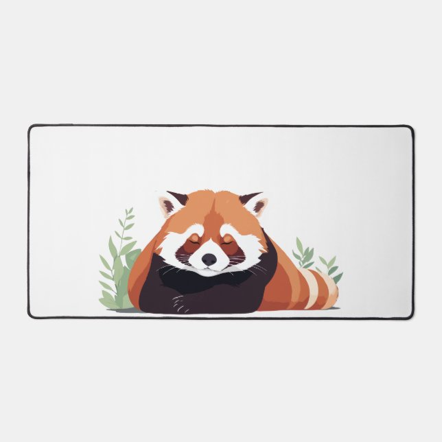 Alfrombrillas De Escritorio Panda Rojo Adorable Cute Animal Dormido Relajante (Anverso)