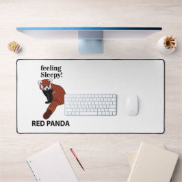 Alfrombrillas De Escritorio Panda Rojo Sensándose Sleepy Funny Panda Rojo