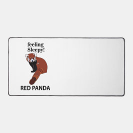 Alfrombrillas De Escritorio Panda Rojo Sensándose Sleepy Funny Panda Rojo