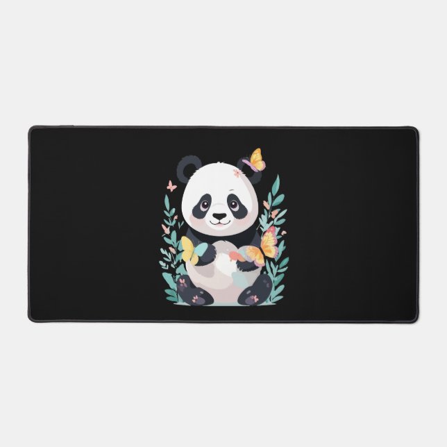 Alfrombrillas De Escritorio Panda Vector Pintura Adorable Fun Animal Jugando (Anverso)