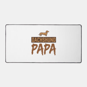 Alfrombrillas De Escritorio Papa Dachshund Grabado Vintage Diseño Papá Perro_1