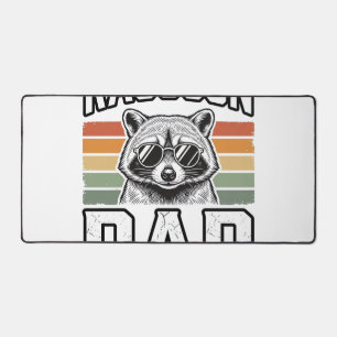 Alfrombrillas De Escritorio Papá Mapache Grabado Vintage Diseño Vector Retro_