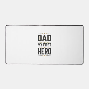 Alfrombrillas De Escritorio Papá Mi Primer Héroe Camiseta Diseño Tipografía Vi