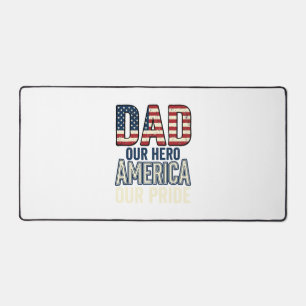 Alfrombrillas De Escritorio Papá Patriota Nuestro Héroe Diseño de Camiseta de