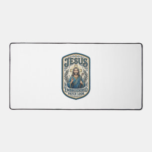 Alfrombrillas De Escritorio Parche Bordado de Jesús Mira Parche Bordado de Jes