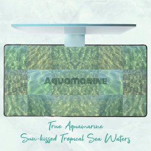 Alfrombrillas De Escritorio Parche Ocean Green Blue Aquamarine Boho Moda