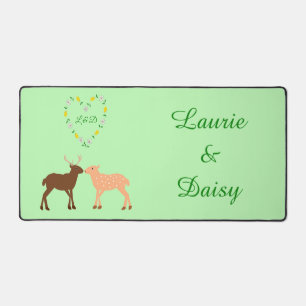 Alfrombrillas De Escritorio Pareja de ciervos y Personalizado del corazón de m