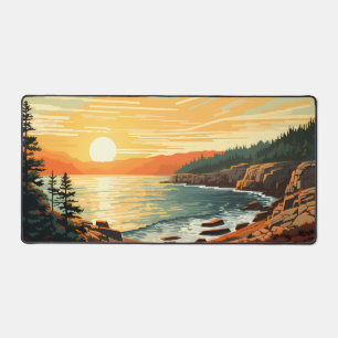 Alfrombrillas De Escritorio Parque nacional Acadia Ilustracion Arte Retro