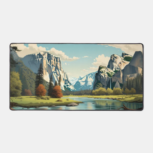 Alfrombrillas De Escritorio Parque nacional Yosemite Arte de media doma (Anverso)