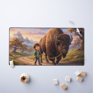 Alfrombrillas De Escritorio Pasado Eco de Niño Caprichoso y Bisonte