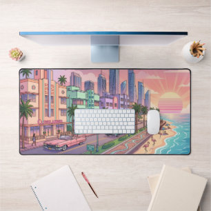 Alfrombrillas De Escritorio Pastel Miami Art Deco Amanecer