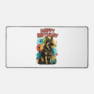 Alfrombrillas De Escritorio Pastor Alemán Perro Pastor Feliz Cumpleaños Fiesta