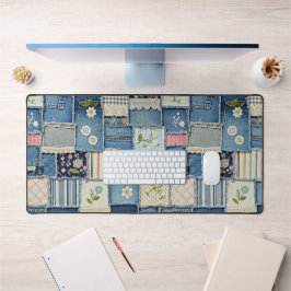 Alfrombrillas De Escritorio Patchwork Denim