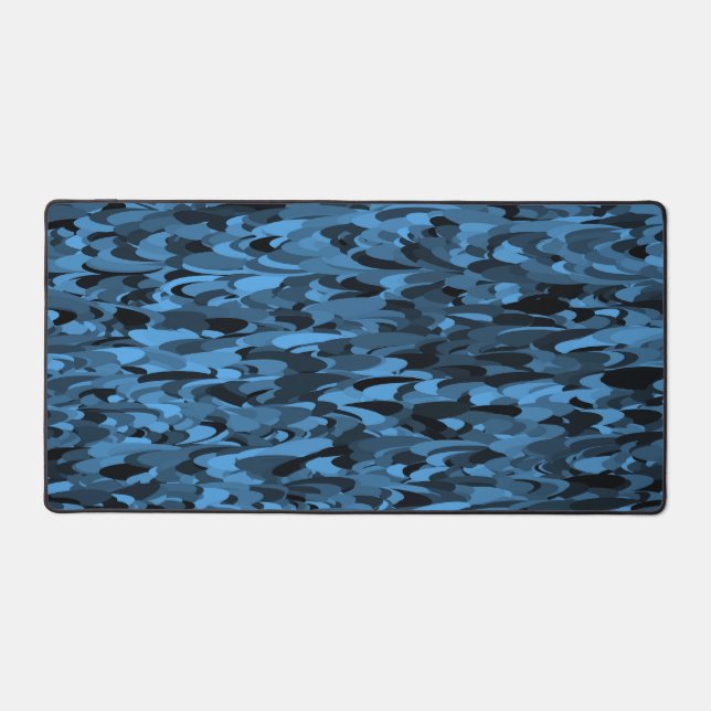 Alfrombrillas De Escritorio Patrón abstracto azul negro (Anverso)