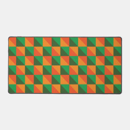Alfrombrillas De Escritorio Patrón abstracto geométrico naranja y verde retro