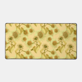 Alfrombrillas De Escritorio Patrón amarillo de los girasoles grandes