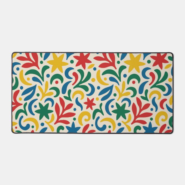 Alfrombrillas De Escritorio Patrón biofílico moderno de mediados de siglo (Anverso)