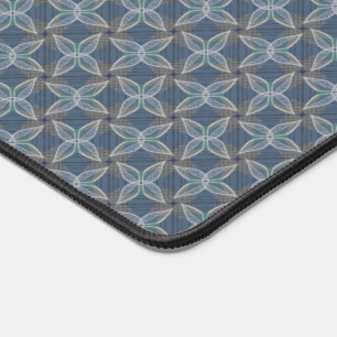 Alfrombrillas De Escritorio Patrón Boho Elegante y Neutral Floral Dusty Azul