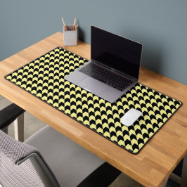 Alfrombrillas De Escritorio Patrón clásico de houndstooth negro personalizado