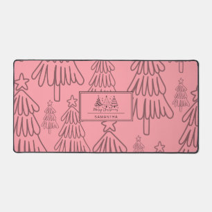 Alfrombrillas De Escritorio Patrón clásico de vacaciones vintage-Árbol de Navi