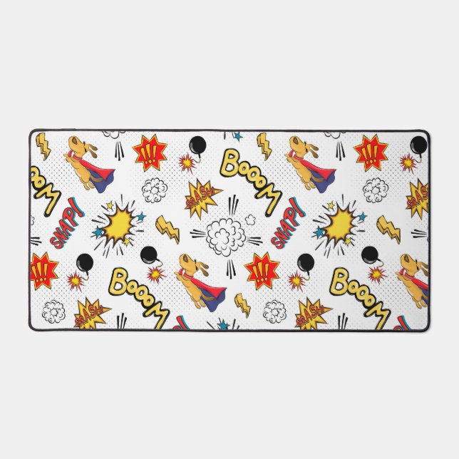 Alfrombrillas De Escritorio Patrón cómico de Boom Pow (Anverso)