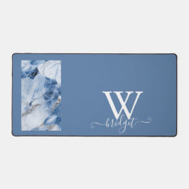 Alfrombrillas De Escritorio patrón costero abstracto de mármol azul