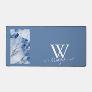 Alfrombrillas De Escritorio patrón costero abstracto de mármol azul