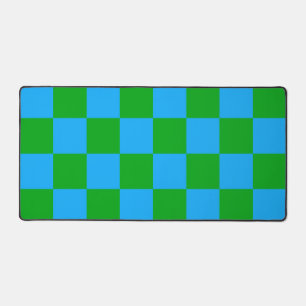 Alfrombrillas De Escritorio Patrón de comprobación verde azul