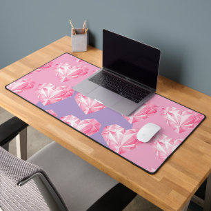 Alfrombrillas De Escritorio Patrón de Corazón de Diamante Rosa – Lindo y Elega
