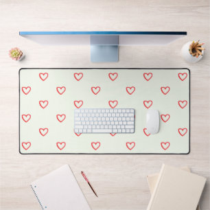 Alfrombrillas De Escritorio Patrón de Corazones Rojos, Lindo, Amor