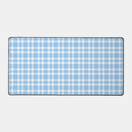 Alfrombrillas De Escritorio Patrón de Cuadro Escocés Azul Blanco