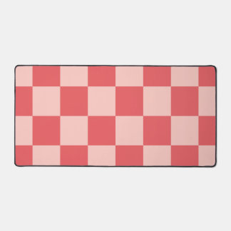 Alfrombrillas De Escritorio Patrón de cuadros gingham rosa rojo