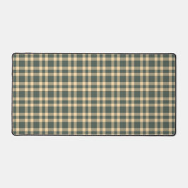 Alfrombrillas De Escritorio Patrón de Cuadros Verde Amarillo