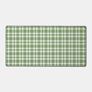 Alfrombrillas De Escritorio Patrón de cuadros verde blanco