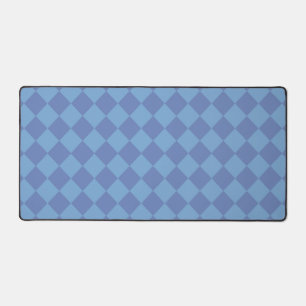 Alfrombrillas De Escritorio Patrón de diamante de cuadros azules