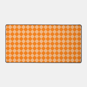 Alfrombrillas De Escritorio Patrón de diamante de cuadros naranja